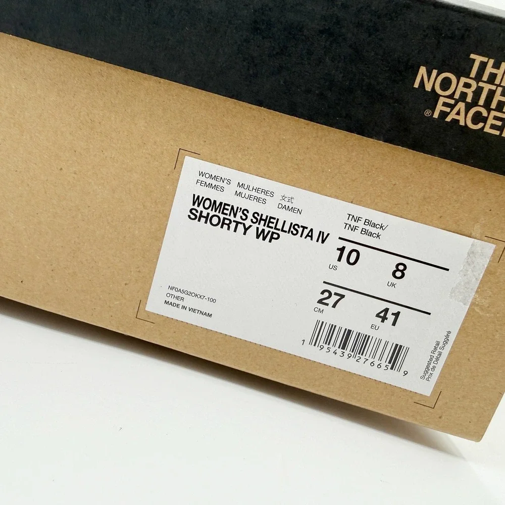 The North Face Shellista IV Shorty Boot Size 10 Womens TNF Insulated Winter NEW